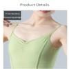 YYKSYDPT Women's Ballet Leotard V-Neck Dancewear Straps Camisole Vest One-Piece Suit (Green, L) view 2
