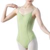 YYKSYDPT Women's Ballet Leotard V-Neck Dancewear Straps Camisole Vest One-Piece Suit (Green, XS) view 1