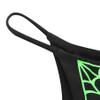 ANKOMINA Women Gothic Skull Letter Printed Two Piece Swimsuit High Cut Triangle Bikini Set for Rave Party Festival Halloween view 3