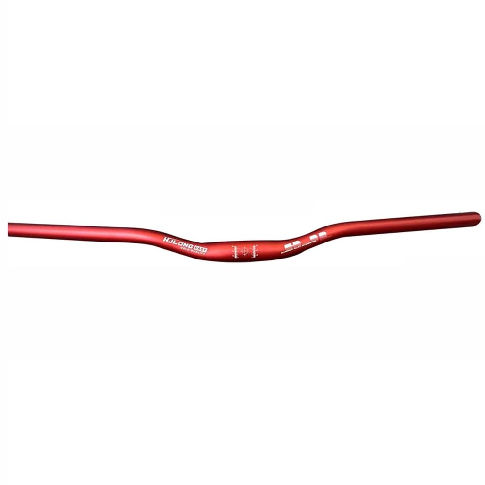 FukkeR 31.8 Mountain Bike Riser Bar Aluminum Alloy Mountain Bike Handlebars 620/640/660/680/700/720/740/760/780mm Bikes Bicycle Handle Bar for BMX DH XC AM FR Rise 30mm (Color : Red, Size : 700mm)