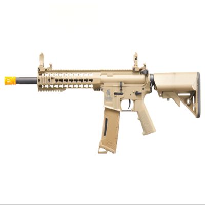 Lancer Tactical Gen 2 10" Keymod Full Tan M4 Carbine Airsoft AEG with High Speed Airsoft Magazine (Color: Tan)