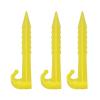 50Pcs Plastic Tent Stakes, 5.5in/14cm ABS Serrated Garden Pegs for Camping - Heavy Duty Outdoor Sand Spikes, Beach & Lawn Anchors for Tarp, Awning & Landscape Fabric (Yellow) view 1