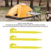 50Pcs Plastic Tent Stakes, 5.5in/14cm ABS Serrated Garden Pegs for Camping - Heavy Duty Outdoor Sand Spikes, Beach & Lawn Anchors for Tarp, Awning & Landscape Fabric (Yellow) view 2