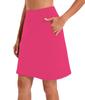 Jhsnjnr Women's Tennis Skirt Casual Knee Length Golf Skirts with Pockets Workout Athletic Skort Hot Pink view 1