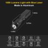 XYH-Win 1000 Lumens Tactical Flashlight Blue Laser Combo Compatible with M-Lok and Picatinny Rail, Tactical Light with Strobe Function, USB-TypeC Rechargeable,IIIA Class Laser Output 5mw,XK76 Model view 2