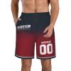 Custom Houston Men's Personalized Football Quick Dry Beach Shorts - Customized Any Name Number - Gifts for Men Women Fans view 2
