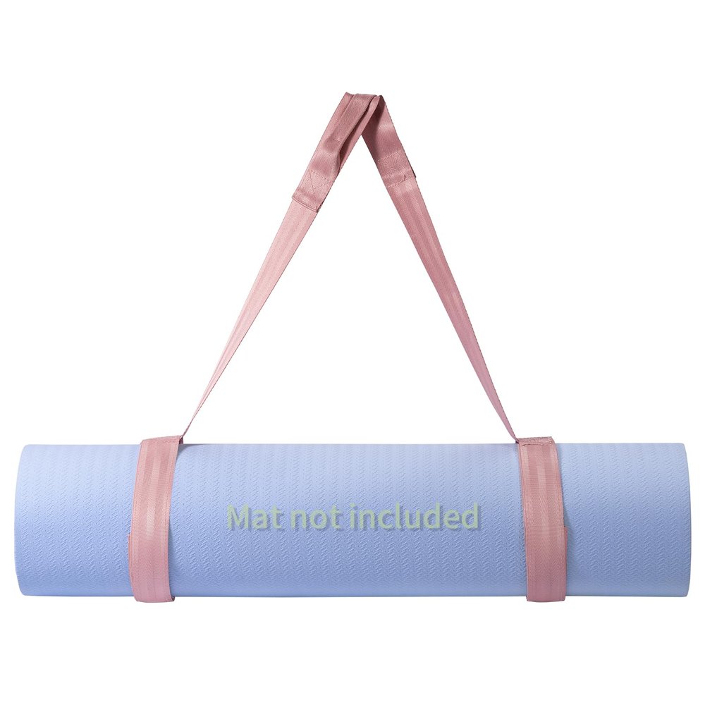 Trilancer Adjustable Yoga Mat Strap With Hook and Loop Closure, Yoga Mat Holder Carrier, for Carrying, Storing, and Organizing Yoga Mat of Various Sizes (Pink) - Mat Not Included