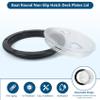 4 Inch Boat Hatch,Boat Deck Plates Round Non-Slip Inspection Hatch with Clear Detachable Cover,Marine Access Hatch Deck Hatches for RV Boat Yacht Kayak Outdoor Mount-Screws Included - Black view 4