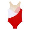 ranrann Kids Girls 2Pcs Sequins Ballet Dance Outfits Sleeveless Floral Gymnastic Leotard with Booty Shorts Tracksuit Unitards Red A 10 Years view 4
