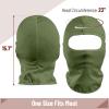 UNCO- Balaclava Face Mask, Army Green Ski Mask for Men & Women, Full Face Mask view 2