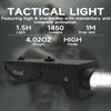 ZBULAR 1450 Lumens Flashlight Light,Dual Switch,Strobe Function,Easy to use,USB-C Rechargeable view 2