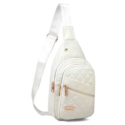 AOSTIHOT Crossbody Small Sling Backpack Sling Bag for Women, Chest Bag Daypack Crossbody for Travel Sport Running Hiking Beige