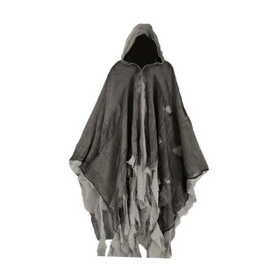 MYCENSE Halloween Hooded Capes Creepy Hooded Cloak Fancy Dress Costume Grim Reaper Costume Set Halloween for Party Photo Props, Grey
