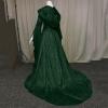 SHOPESSA Women's Gothic Dress with Hood Medieval Costume Corset Renaissance Dress Cosplay Vintage Victorian Ball Gowns view 3