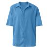Shirt Men, Shirts for Men Fashion Cool Shirts Collard Polo Long Sleeve Designer Spring Summer Men's Casual Cotton Linen Solid Color Short Shirts Loose Medium Multi Flannel Hood (3XL, Light Blue) view 2