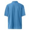Shirt Men, Shirts for Men Fashion Cool Shirts Collard Polo Long Sleeve Designer Spring Summer Men's Casual Cotton Linen Solid Color Short Shirts Loose Medium Multi Flannel Hood (3XL, Light Blue) view 3