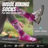 ANTSANG Merino Wool Hiking Socks for Men & Women Thermal Warm Winter Thick Cozy Athletic Crew Work Boot Gift Socks Stocking Stuffers 5 Pairs(Nordic,M) view 2