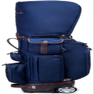 MIXIA Golf Bag Golf Stand Bag Retractable 6 Way Dividers with Backstrap Shoulder Carry Golf Bag with Wheel for Traveling The Driving Range Sunday Bag (Blue)