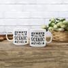 Always Take The Scenic Route mug, Travelers Gift, Travel inspired gift idea, Travel Coffee Mug, Travel Lover Birthday Gift Idea view 3