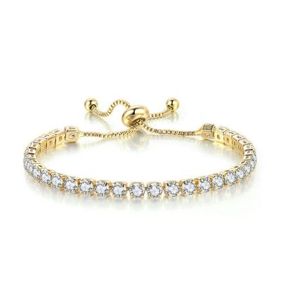 Townshine Stylish Colorful Zirconia Adjustable Tennis Bracelets Versatile Jewelry Birthday Gift for Women