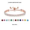 Townshine Stylish Colorful Zirconia Adjustable Tennis Bracelets Versatile Jewelry Birthday Gift for Women view 2