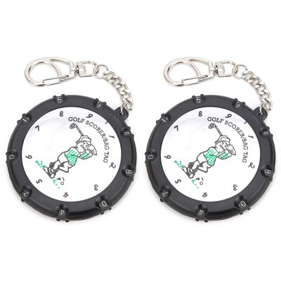 NDNCZDHC Golf Stroke Counter, 2PCS Portable Golf Score Shot Stroke Counter, 18 Holes Golf Score Counter Device with Key Chain, Golf Shot Counter for Golf Game Scorekeeper
