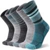ANTSANG Merino Wool Hiking Socks for Men & Women Thermal Warm Winter Thick Cozy Athletic Crew Work Boot Gift Socks Stocking Stuffers 5 Pairs(Green/Grey/Black,M) view 1