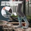 ANTSANG Merino Wool Hiking Socks for Men & Women Thermal Warm Winter Thick Cozy Athletic Crew Work Boot Gift Socks Stocking Stuffers 5 Pairs(Green/Grey/Black,M) view 3