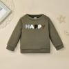 Aenbilo Toddler Baby Boy Clothes 3-4T Fall Winter Outfits Infant Boy Outifts Letter Crewneck Sweatshirt Long Sleeve Pants Clothes Set Fall Boy Winter Clothes Green 3-4T view 4