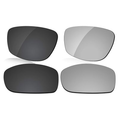 LenzReborn Polarized Lens Replacement for RayBan RB7047 54mm Sunglass - Dark Black+Silver Grey