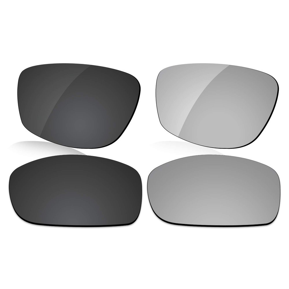 LenzReborn Polarized Lens Replacement for RayBan RB7047 54mm Sunglass - Dark Black+Silver Grey
