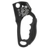 JEOZBM Climbing Hand Ascender, 8-13MM Rope Right Hand Ascender, Rappelling Gear Equipment with with Ergonomic Rubber Handle, for Rock Climbing Tree Arborist(Black)