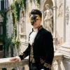 Thmyo Half Face Mens Phantom Of The Opera Vintage Design Venetian Carnival Masquerade Mask (Black & gold) view 3