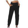 XUNRYAN Cargo Pants Women High Waist Hiking Yoga Pants Lightweight Outdoor Athletic Pants Crop Trousers Joggers Pockets view 2