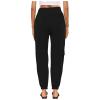 XUNRYAN Cargo Pants Women High Waist Hiking Yoga Pants Lightweight Outdoor Athletic Pants Crop Trousers Joggers Pockets view 3