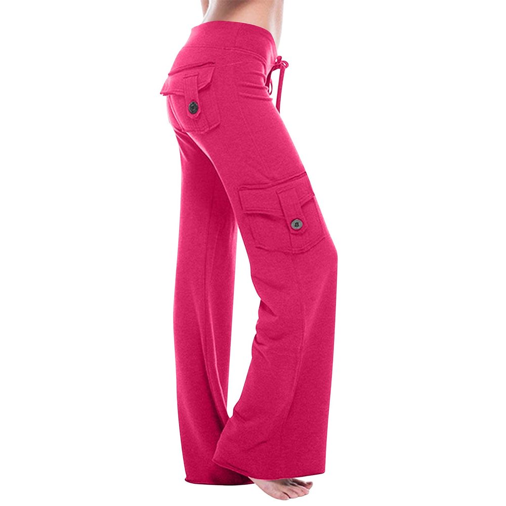 XUNRYAN Cargo Pants Women High Waist Hiking Yoga Pants Lightweight Outdoor Athletic Pants Crop Trousers Joggers Pockets