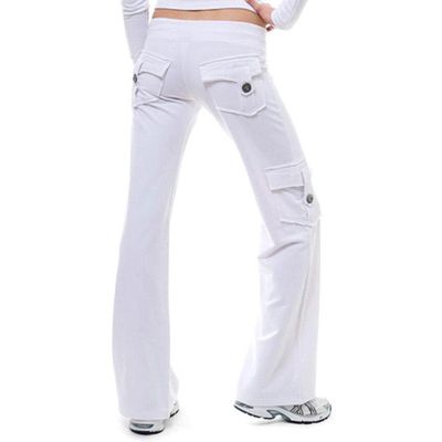 XUNRYAN Cargo Pants Women High Waist Hiking Yoga Pants Lightweight Outdoor Athletic Pants Crop Trousers Joggers Pockets