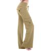XUNRYAN Cargo Pants Women High Waist Hiking Yoga Pants Lightweight Outdoor Athletic Pants Crop Trousers Joggers Pockets view 1