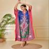 ReynosoHomeDecor---- Kimono Kaftan Dress for Women` Elegant, Miami,lbiza,Holiday Dress,Evening Dress,Loose fit (Purple & Green, 1) view 2