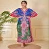 ReynosoHomeDecor---- Kimono Kaftan Dress for Women` Elegant, Miami,lbiza,Holiday Dress,Evening Dress,Loose fit (Purple & Green, 1) view 4