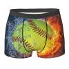 KiHene Men's Boxer Briefs Fire Water Tennis Ball Underwear Trunks Soft Stretch Sport Breathable Short Leg Underpants view 1