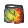KiHene Men's Boxer Briefs Fire Water Tennis Ball Underwear Trunks Soft Stretch Sport Breathable Short Leg Underpants view 2