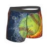 KiHene Men's Boxer Briefs Fire Water Tennis Ball Underwear Trunks Soft Stretch Sport Breathable Short Leg Underpants view 3