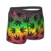 KiHene Men's Boxer Briefs Cool Rasta Color Leaves Underwear Trunks Soft Stretch Sport Breathable Short Leg Underpants view 4