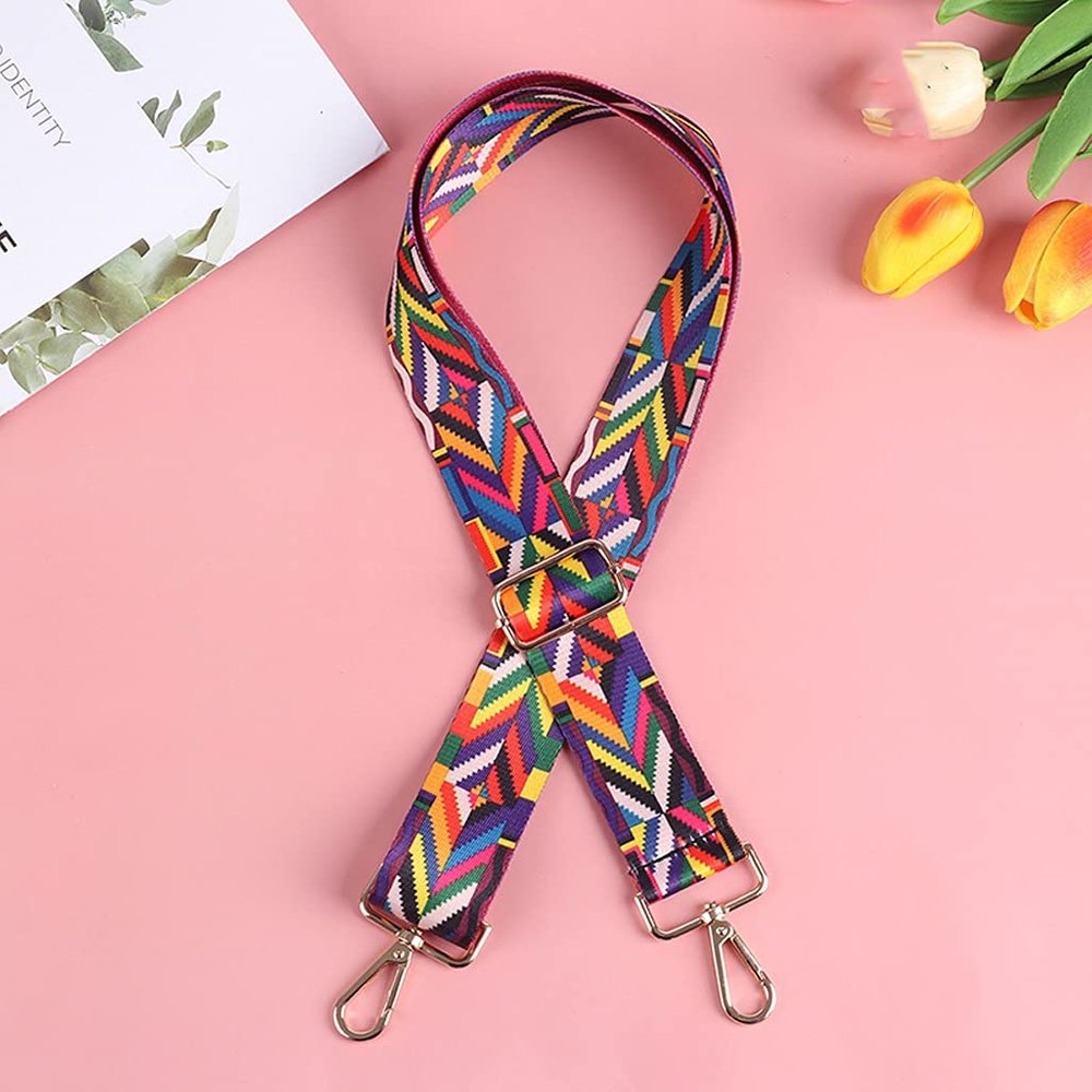 140 Cm Handle Bag Strap for Women Removable DIY Shoulder Handbag Accessories Cross Body Messenger Nylon Bag Straps (Black)