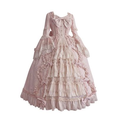 Women's Victorian Princess Dress Rococo Baroque Marie Antoinette Ball Gown 18th Century Renaissance Lolita Dress Pink