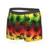 KiHene Men's Boxer Briefs Jamaica Marijuna Underwear Trunks Soft Stretch Sport Breathable Short Leg Underpants view 3