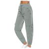 XUNRYAN Cargo Pants Women High Waist Hiking Yoga Pants Lightweight Outdoor Athletic Pants Crop Trousers Joggers Pockets view 1