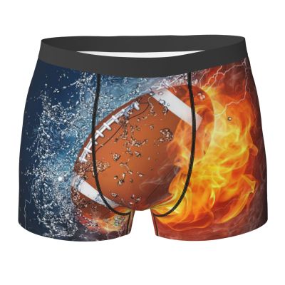 KiHene Men's Boxer Briefs Fire Water Ball Underwear Trunks Soft Stretch Sport Breathable Short Leg Underpants