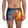 KiHene Men's Boxer Briefs Fire Water Ball Underwear Trunks Soft Stretch Sport Breathable Short Leg Underpants view 2